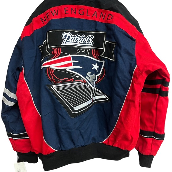 NWT New England Patriots All Embroidered Flame Jacket Size 3XL RARE - Picture 2 of 12